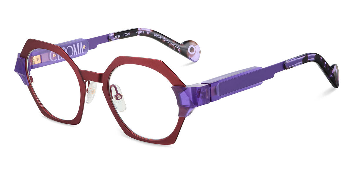 Etnia Barcelona® Chroma N12 ETB 7 CHR012 49O BXPU - BXPU Red/Purple Eyeglasses