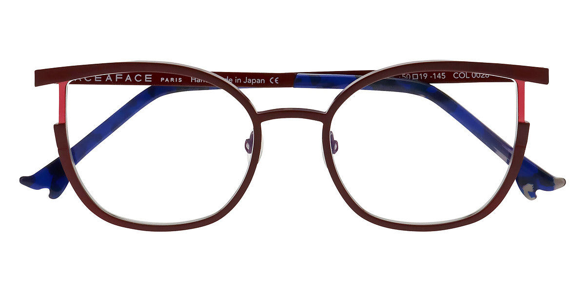 Face A Face® BOCCA DREAM 1 FAF BOCCA DREAM 1 0028 50 - Burgundy (0028) Eyeglasses