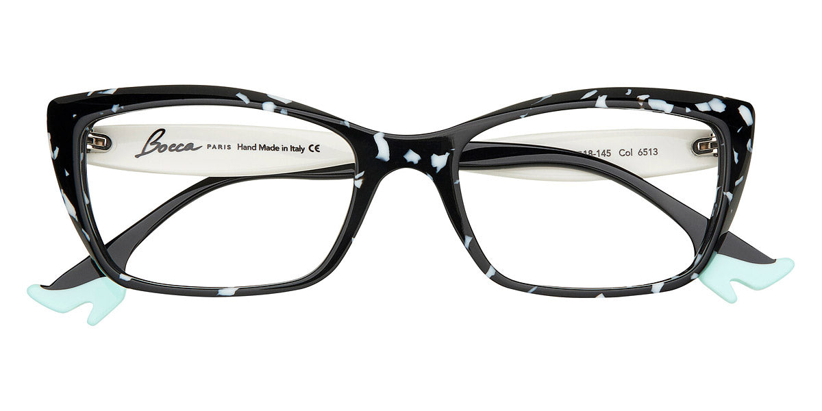 Face A Face® BOCCA GINA 1 FAF BOCCA GINA 1 6513 55 - Black and White Granite (6513) Eyeglasses