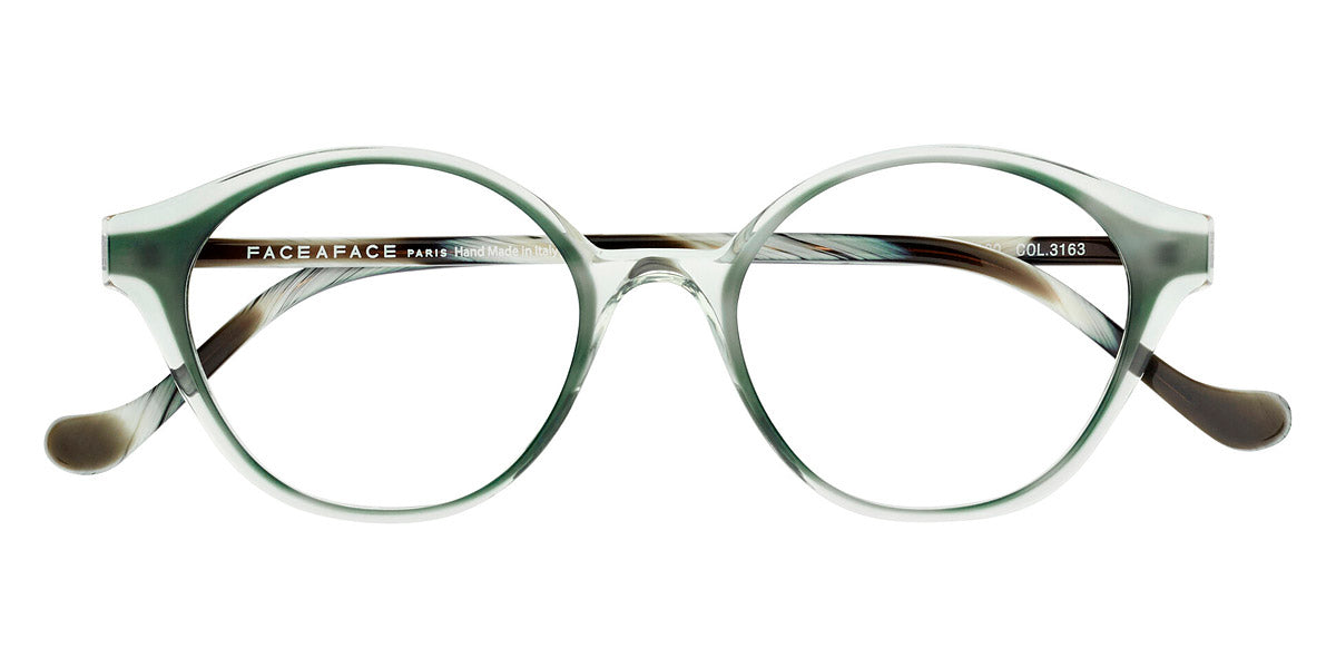 Face A Face® BULLE 1 FAF BULLE 1 3163 48 - Green Crystal (3163) Eyeglasses