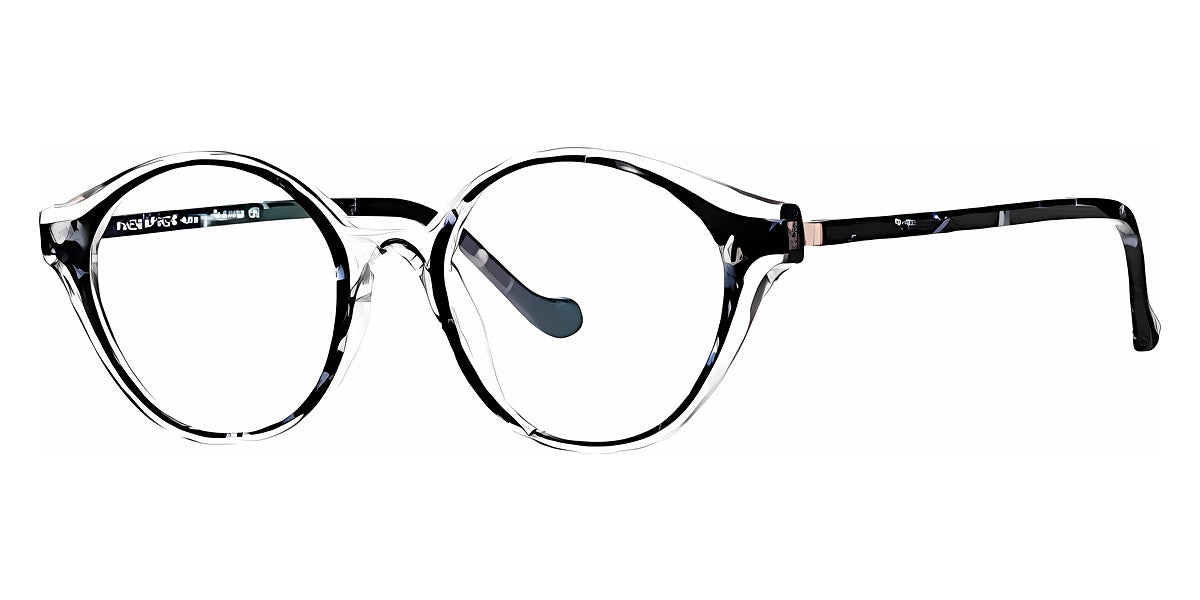 Face A Face® BULLE 1 FAF BULLE 1 5028 48 - Crystal/Black and Pearly Blue Granite (5028) Eyeglasses