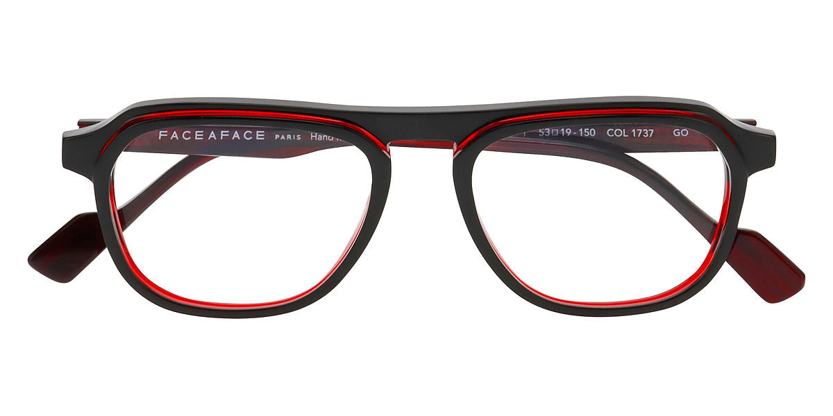 Face A Face® CLOUD 1 FAF CLOUD 1 1737 53 - Black/Transparent Red (1737) Eyeglasses