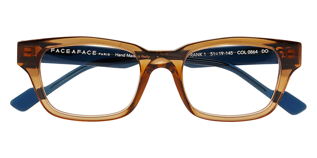 Face A Face® FRANK 1 FAF FRANK 1 0864 51 - Caramel Transparent (0864) Eyeglasses