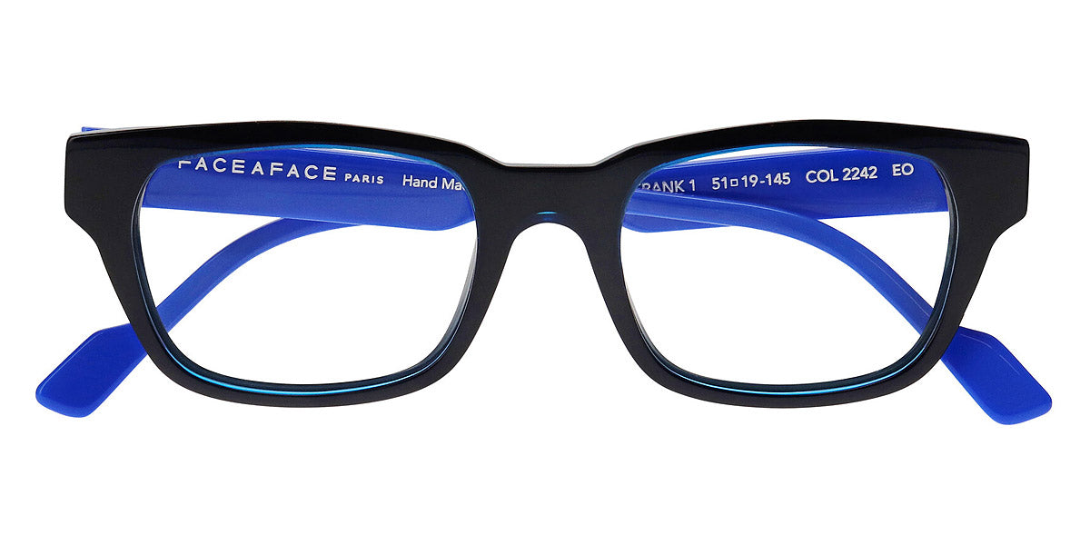 Face A Face® FRANK 1 FAF FRANK 1 2242 51 - Blue Transparent to Black (2242) Eyeglasses