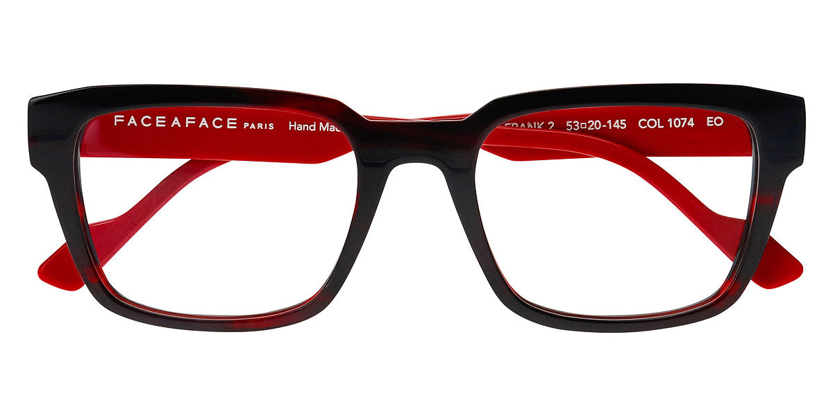 Face A Face® FRANK 2 FAF FRANK 2 1074 53 - Red Transparent Tortoise (1074) Eyeglasses