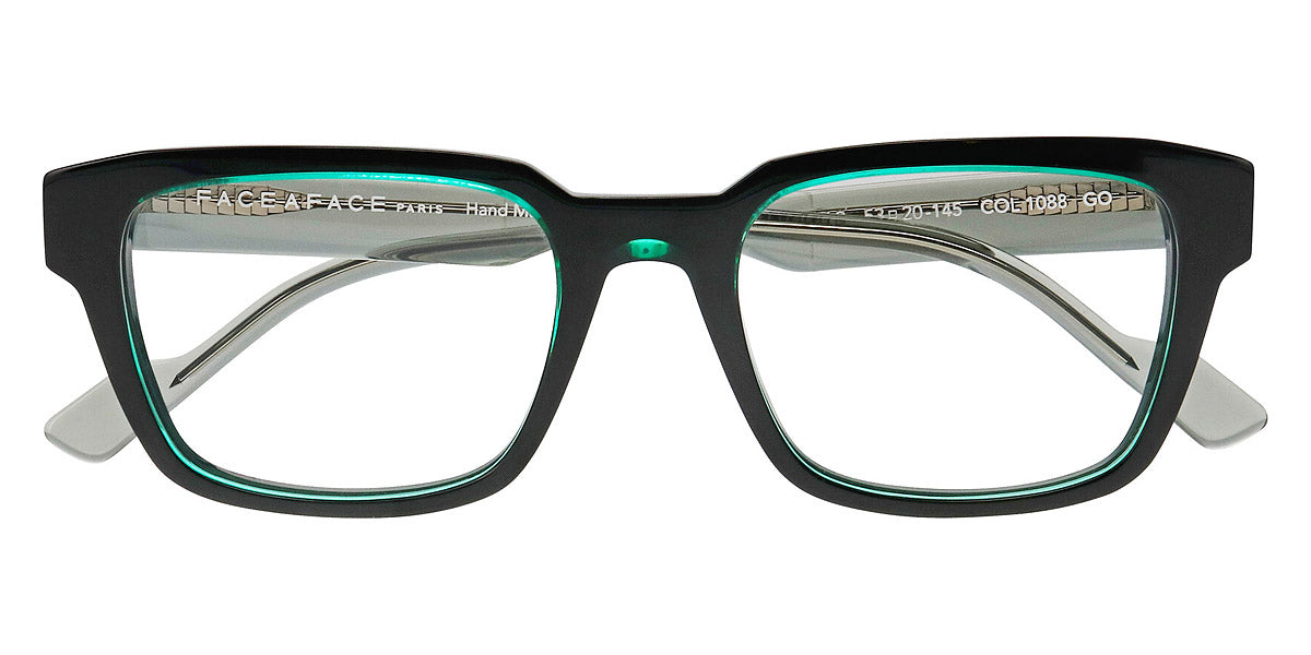 Face A Face® FRANK 2 FAF FRANK 2 1088 53 - Green Transparent/Black (1088) Eyeglasses