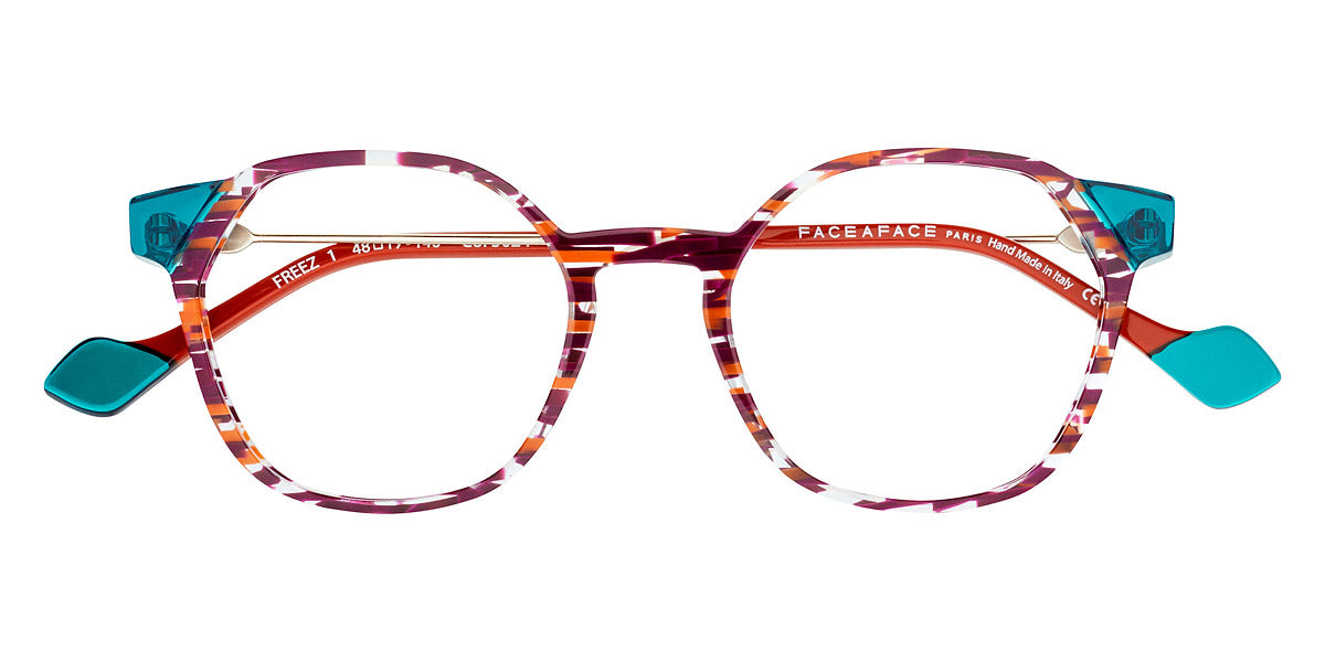 Face A Face® FREEZ 1 FAF FREEZ 1 5024 48 - Lines and Plum and Orange Light (5024) Eyeglasses