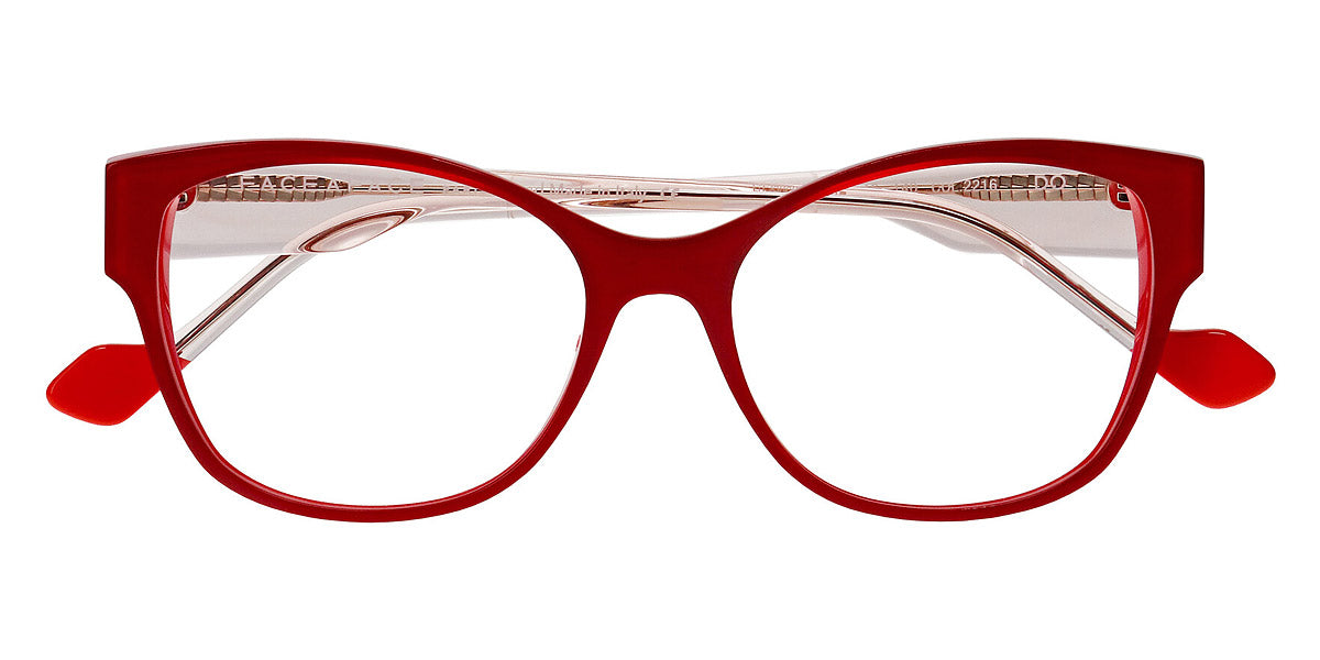 Face A Face® GEMMA 1 FAF GEMMA 1 2216 52 - Red Transparent/Flash Red (2216) Eyeglasses