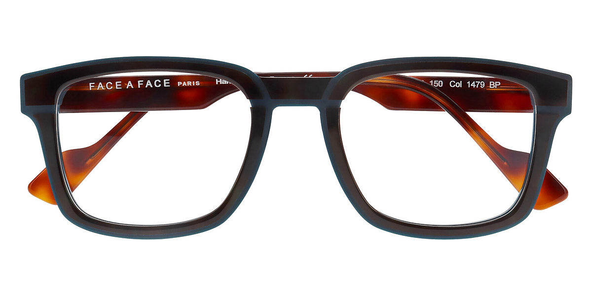 Face A Face® GORDON 1 FAF GORDON 1 1479 51 - Tortoise Orange/Blue Petrol Opque (1479) Eyeglasses