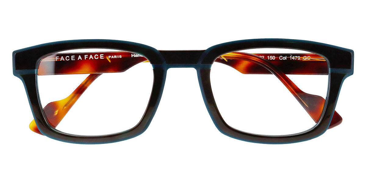 Face A Face® GORDON 2 FAF GORDON 2 1479 52 - Tortoise Orange/Blue Petrol Opque (1479) Eyeglasses