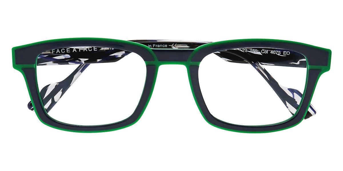 Face A Face® GORDON 2 FAF GORDON 2 4075 52 - Blue Purple Opaque/Green Matisse (4075) Eyeglasses