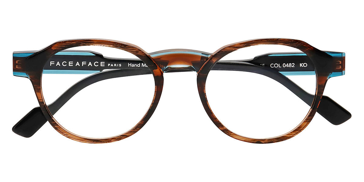 Face A Face® HAVANE 1 FAF HAVANE 1 0482 48 - Black Havana Fiber (0482) Eyeglasses