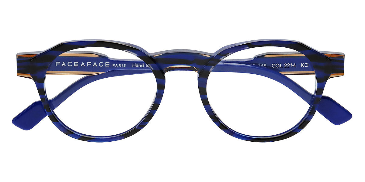 Face A Face® HAVANE 1 FAF HAVANE 1 2214 48 - Lines and Light Blue/King Blue (2214) Eyeglasses