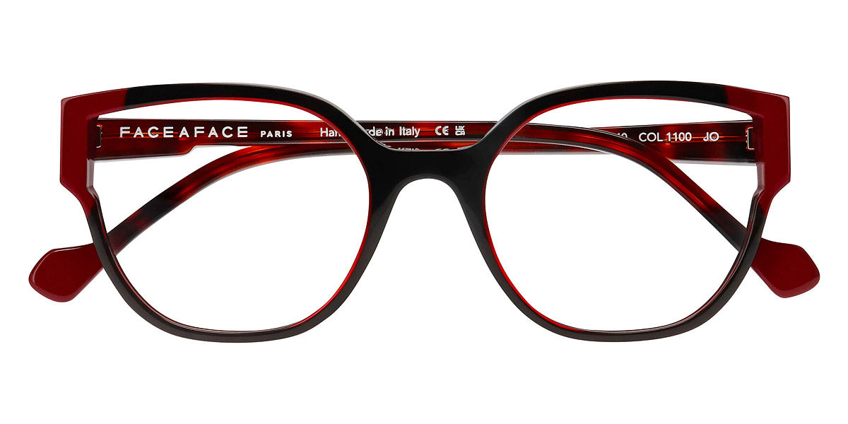 Face A Face® IPSSO 1 FAF IPSSO 1 1100 50 - Red Transparent and Black (1100) Eyeglasses