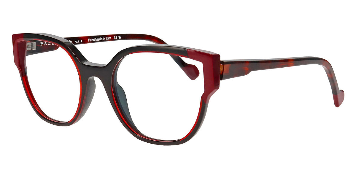 Face A Face® IPSSO 1 FAF IPSSO 1 1100 50 - Red Transparent and Black (1100) Eyeglasses