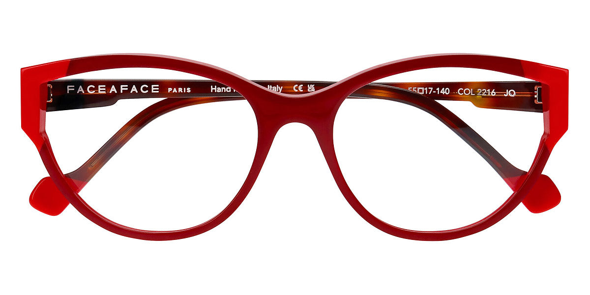 Face A Face® IPSSO 2 FAF IPSSO 2 2216 55 - Red Transparent/Flash Red (2216) Eyeglasses