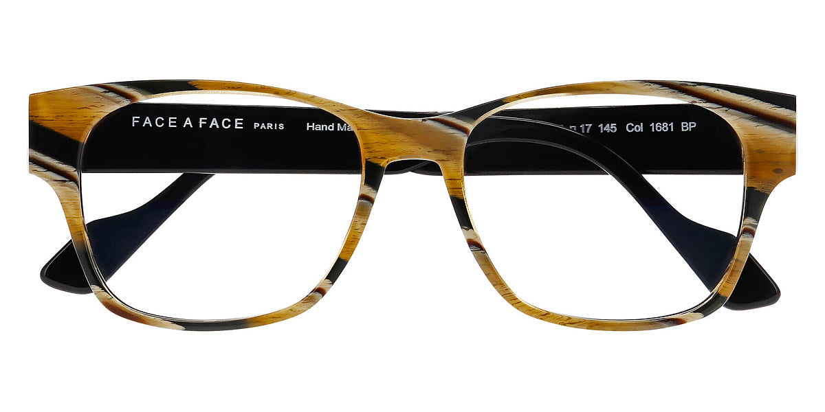 Face A Face® JAMES 1 FAF JAMES 1 1681 53 - Honey Horn/Black (1681) Eyeglasses