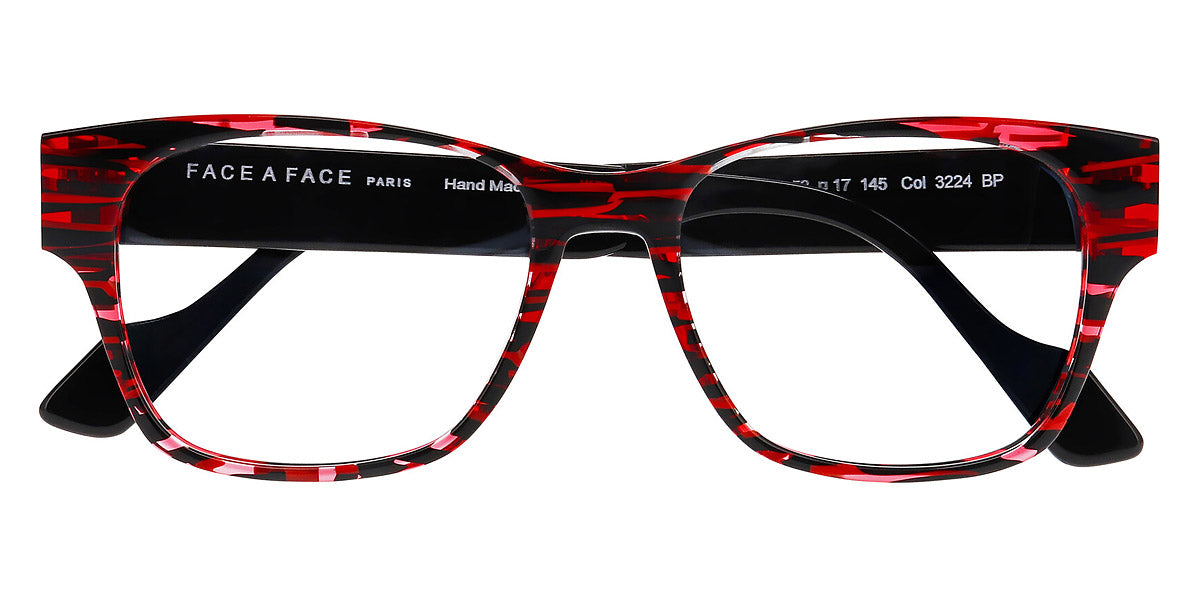 Face A Face® JAMES 1 FAF JAMES 1 3224 53 - Lines and Light Red/Transparent Ruby Red (3224) Eyeglasses