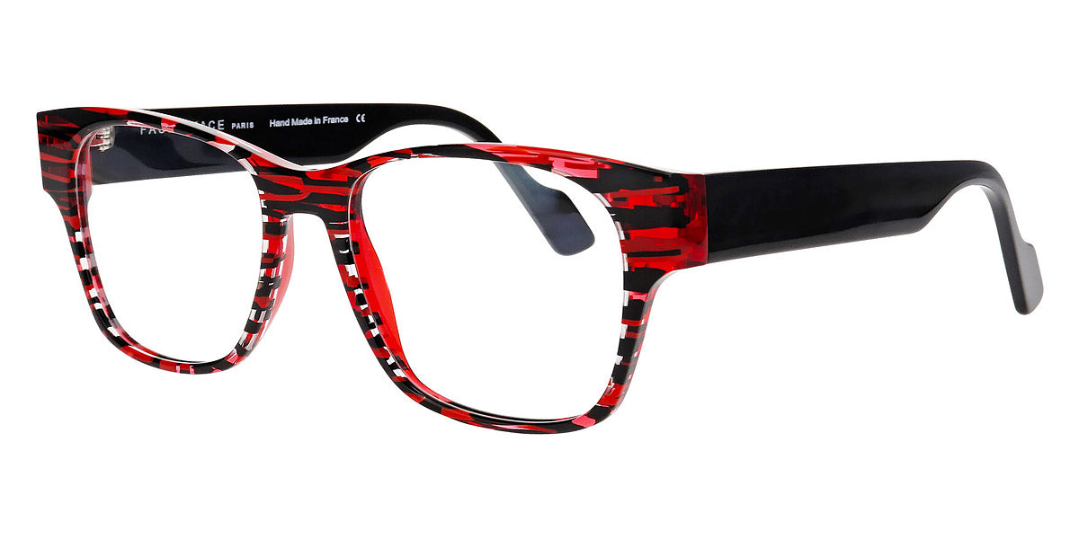 Face A Face® JAMES 1 FAF JAMES 1 3224 53 - Lines and Light Red/Transparent Ruby Red (3224) Eyeglasses