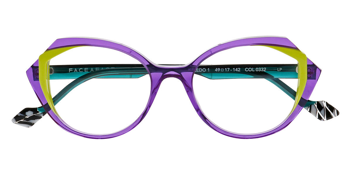 Face A Face® KALEDO 1 FAF KALEDO 1 0332 49 - Transparent Amethyst (0332) Eyeglasses