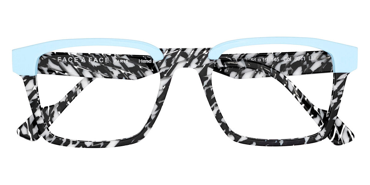 Face A Face® KEITH 1 FAF KEITH 1 5041 51 - Black and White Mosaic (5041) Eyeglasses