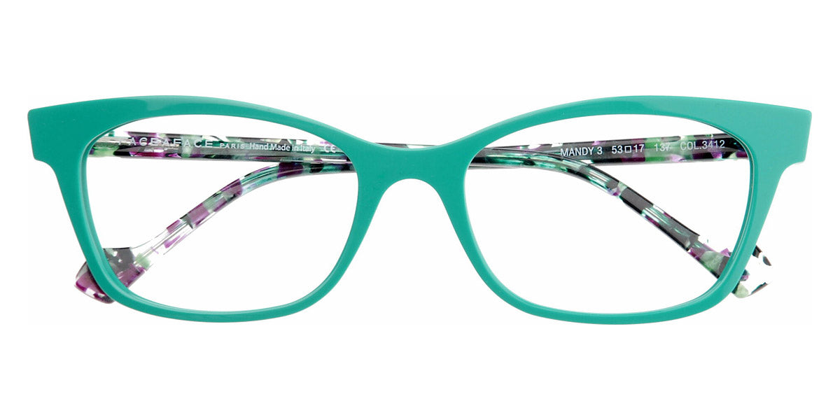 Face A Face® MANDY 3 FAF MANDY 3 3412 53 - Jade Green (3412) Eyeglasses