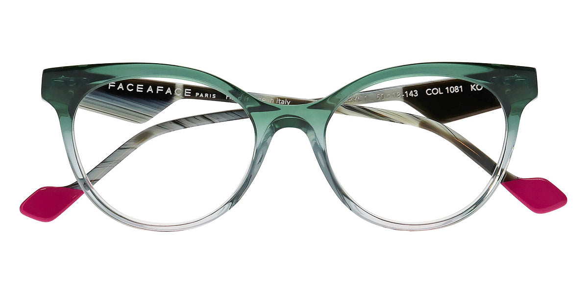 Face A Face® MERYL 1 FAF MERYL 1 1081 50 - Crystal Green Rose (1081) Eyeglasses