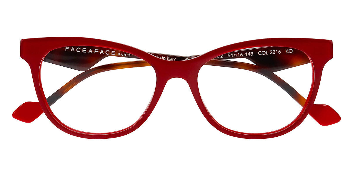 Face A Face® MERYL 2 FAF MERYL 2 2216 54 - Red Transparent/Flash Red (2216) Eyeglasses