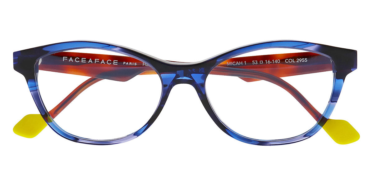 Face A Face® MICAH 1 FAF MICAH 1 2955 53 - Blue Windy Tortoise (2955) Eyeglasses