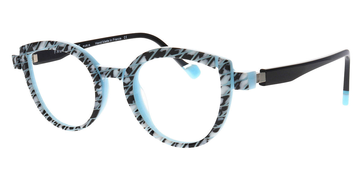 Face A Face® MIKADO 1 FAF MIKADO 1 5040 46 - Mozaique Black and White/New Milk Blue (5040) Eyeglasses