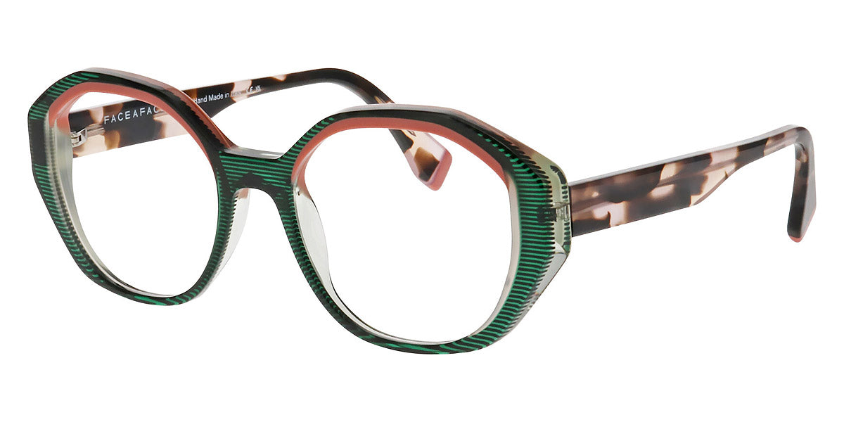 Face A Face® PLEATS 1 FAF PLEATS 1 1107 52 - Transparent Striped Dark Green (1107) Eyeglasses