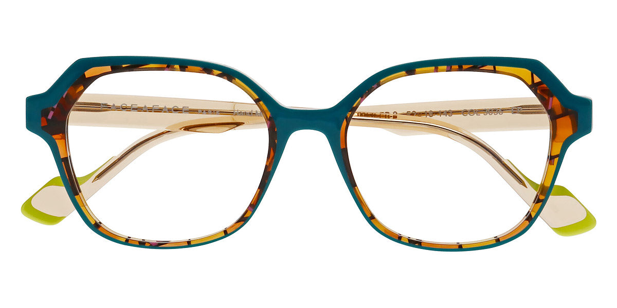 Face A Face® WISPER 2 FAF WISPER 2 3036 52 - Dark Turquoise Opaque (3036) Eyeglasses