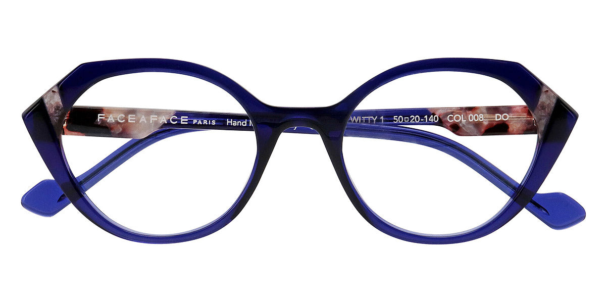 Face A Face® WITTY 1 FAF WITTY 1 008 50 - Ink Blue (008) Eyeglasses