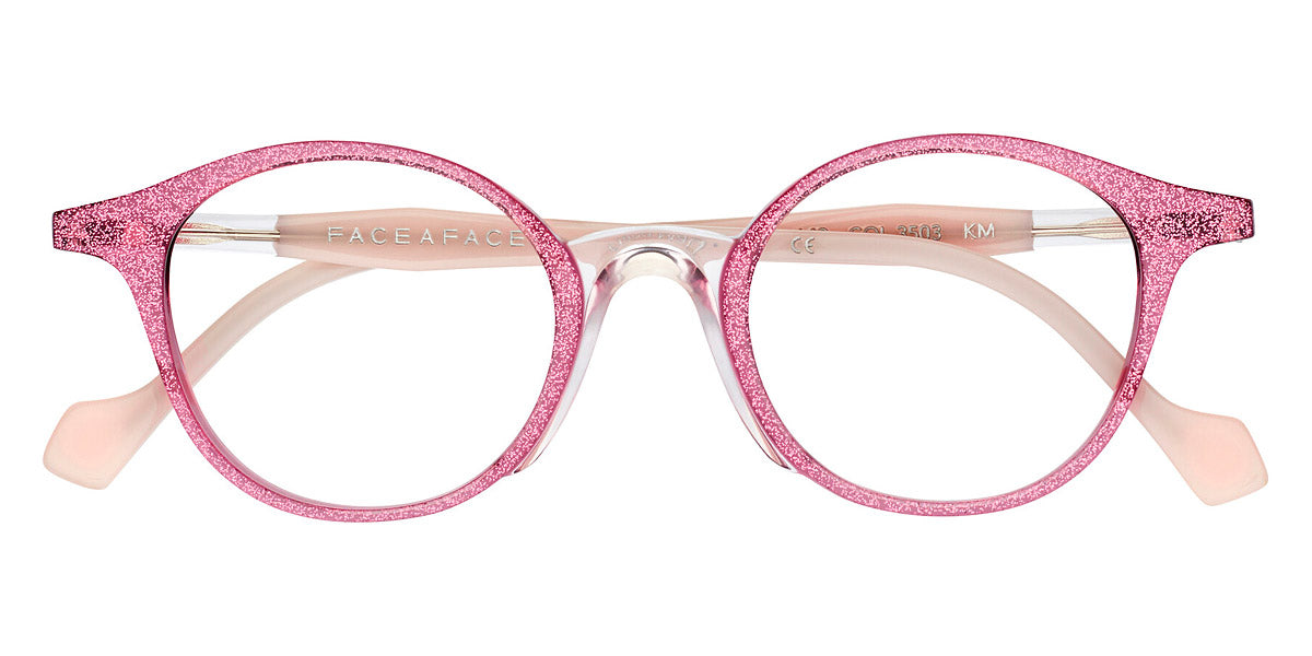 Face A Face® YAYOI 2 FAF YAYOI 2 3503 46 - Dark Rose Transparent Paillette (3503) Eyeglasses