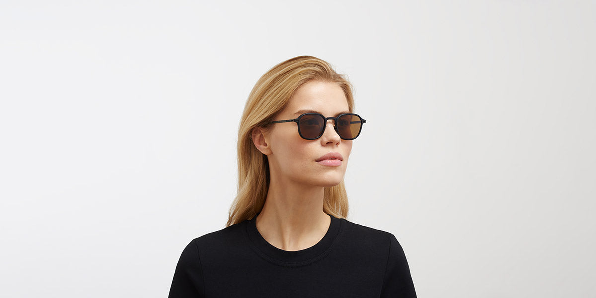 Mykita® FIR MYK FIR MH6 Pitch Black/Black / Polarized Pro Amber Brown 47 - MH6 Pitch Black/Black / Polarized Pro Amber Brown Sunglasses