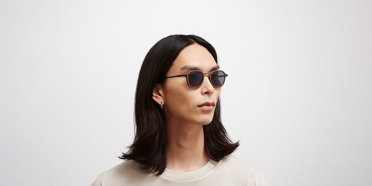 Mykita® FIR MYK FIR MH63 Cashmere Grey/Black / Polarized Pro Hi-Con Grey 47 - MH63 Cashmere Grey/Black / Polarized Pro Hi-Con Grey Sunglasses