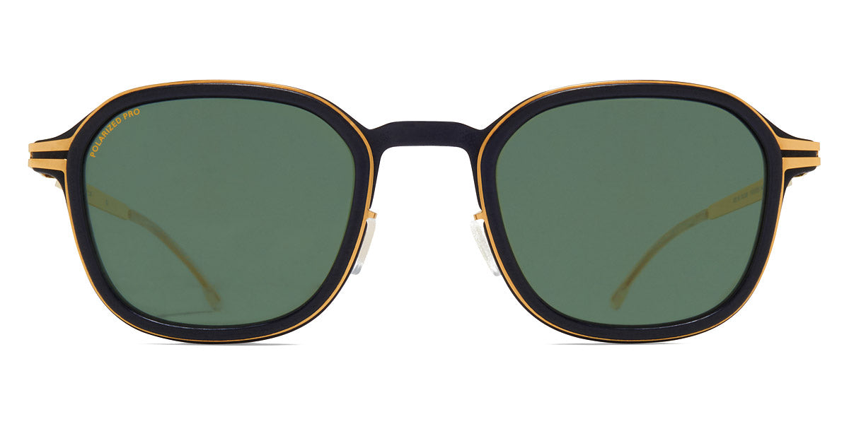 Mykita® FIR MYK FIR MH7 Pitch Black/Glossy Gold / Polarized Pro Green 15 47 - MH7 Pitch Black/Glossy Gold / Polarized Pro Green 15 Sunglasses