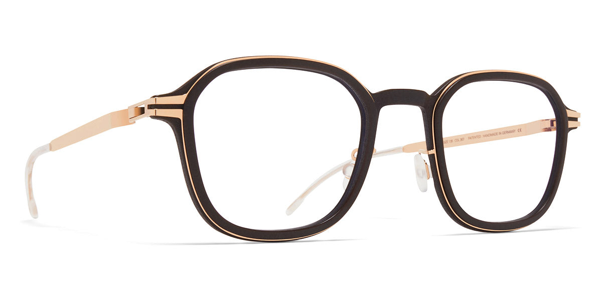 Mykita® FIR MYK FIR MH8 Ebony Brown/Champagne Gold 47 - MH8 Ebony Brown/Champagne Gold Eyeglasses