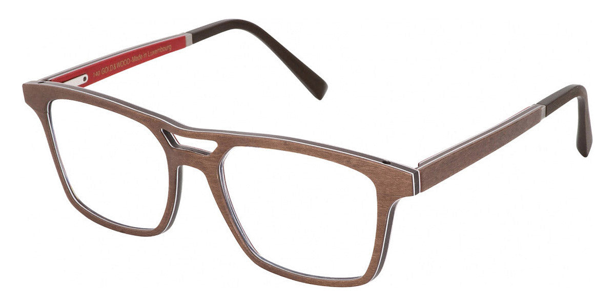 Gold & Wood® ARION G&W ARION 42 53 - 42 - Glossywood/Brown Bird's Eye Maple/Brown Tanganyika Eyeglasses