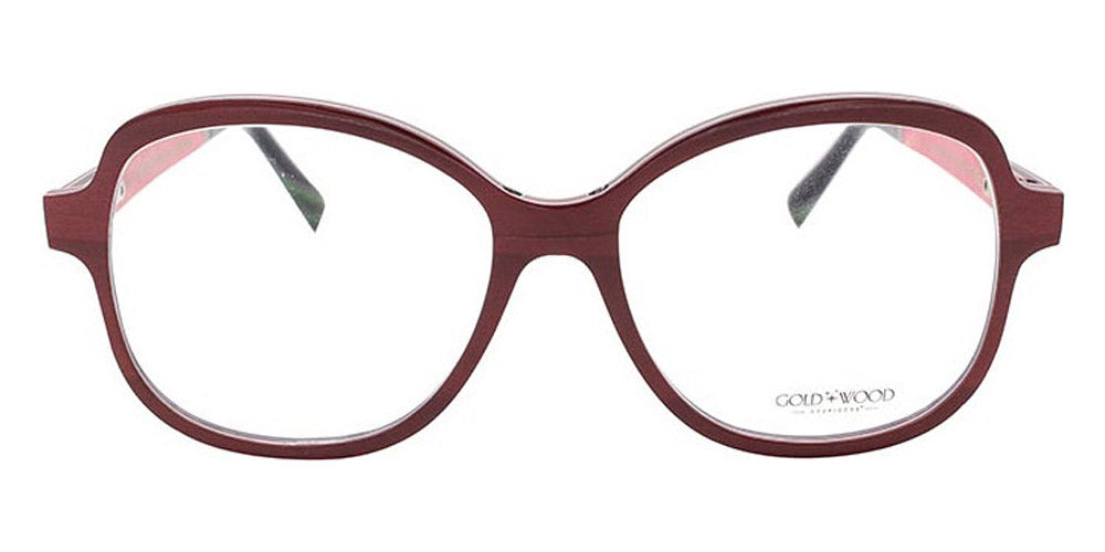 Gold & Wood® AVA G&W AVA 41 52 - 41 - Glossywood/Burgundy Bolivar/Fuchsia Curly Maple Eyeglasses