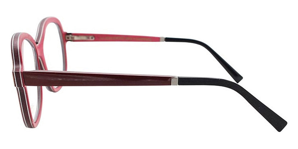 Gold & Wood® AVA G&W AVA 41 52 - 41 - Glossywood/Burgundy Bolivar/Fuchsia Curly Maple Eyeglasses