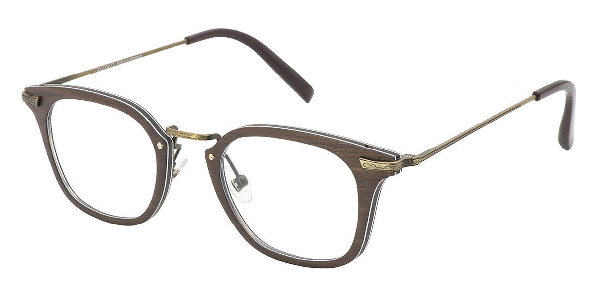 Gold & Wood® BORA 01 G&W BORA 01 02 47 - 02 - Antic Gold/Brown Tanganyika/Ebony Tanganyika Eyeglasses