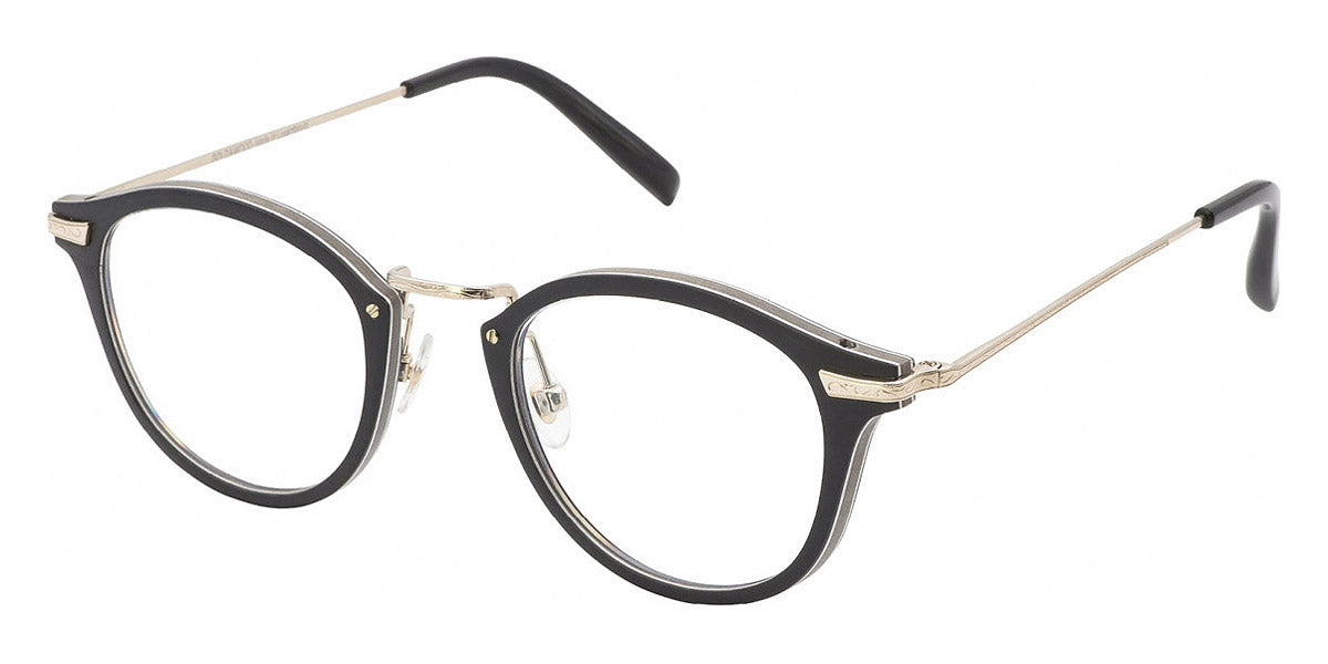 Gold & Wood® BORA 02 G&W BORA 02 03 47 - 03 - Champagne Gold/Ebony Tanganyika Bolivar Eyeglasses