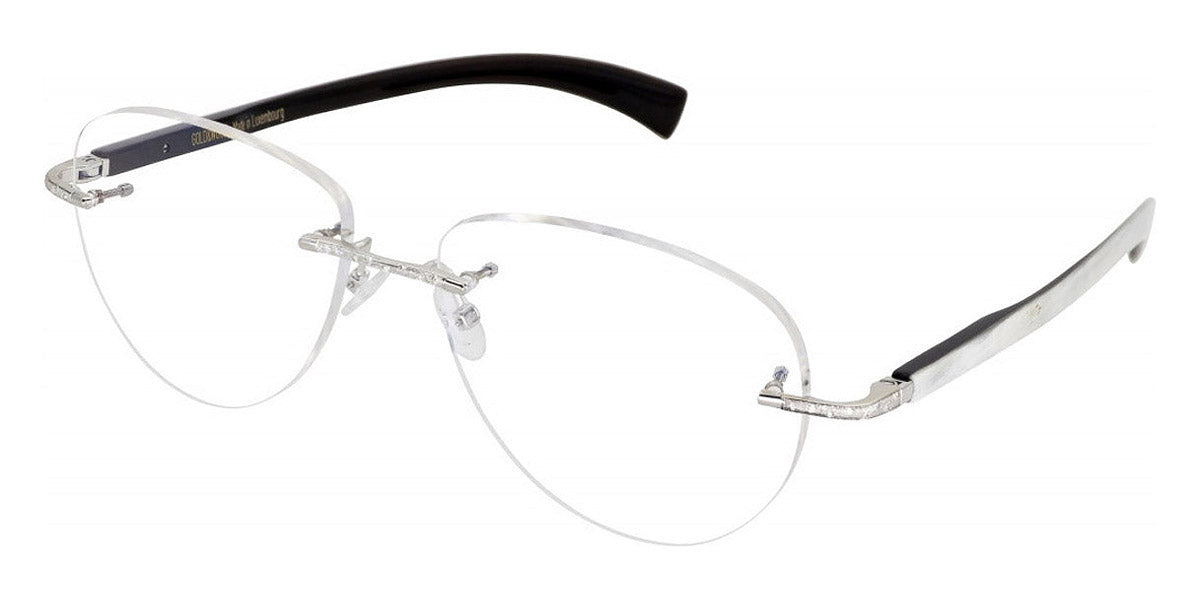 Gold & Wood® BOURGEOISE 11 G&W BOURGEOISE 11 D 11 02 CMD53 - D.11.02.CMD53 Solid White Gold (about 8,5 grams) - 24 White Brilliant Cut Diamonds Eyeglasses