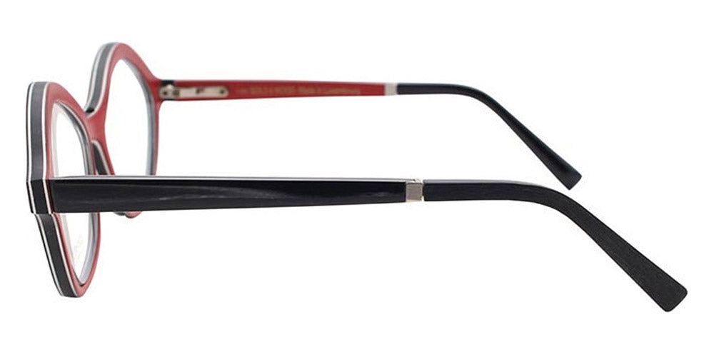 Gold & Wood® CARLA G&W CARLA 40 50 - 40 - Glossywood/Ebony Tanganyika/Cherry Red Bolivar Eyeglasses