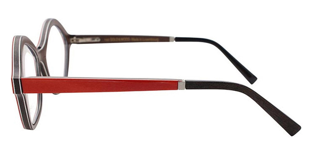 Gold & Wood® CARLA G&W CARLA 41 50 - 41 - Glossywood/Coral Bolivar/Brown Tanganyika Eyeglasses