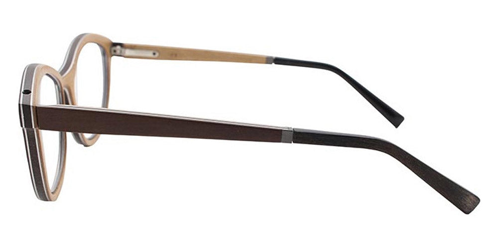 Gold & Wood® DEA G&W DEA 01 52 - 01 - Brown Tanganyika/Honey Bird's Eye Maple Eyeglasses