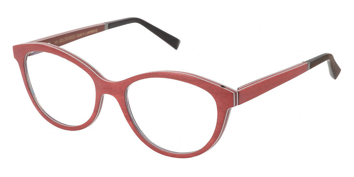 Gold & Wood® DEA G&W DEA 02 52 - 02 - Burgundy Bolivar/Mahogany Tanganyika Eyeglasses