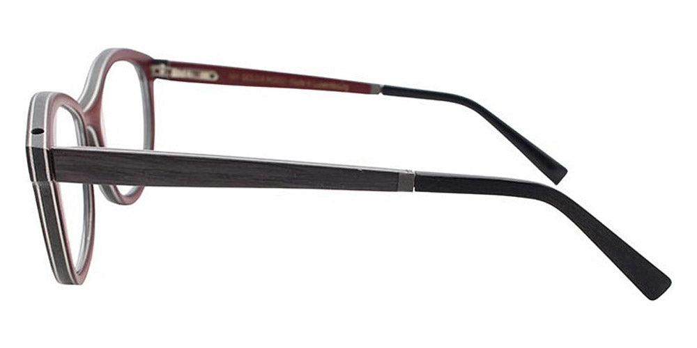 Gold & Wood® DEA G&W DEA 03 52 - 03 - Grey Oak/Burgundy Bolivar Eyeglasses