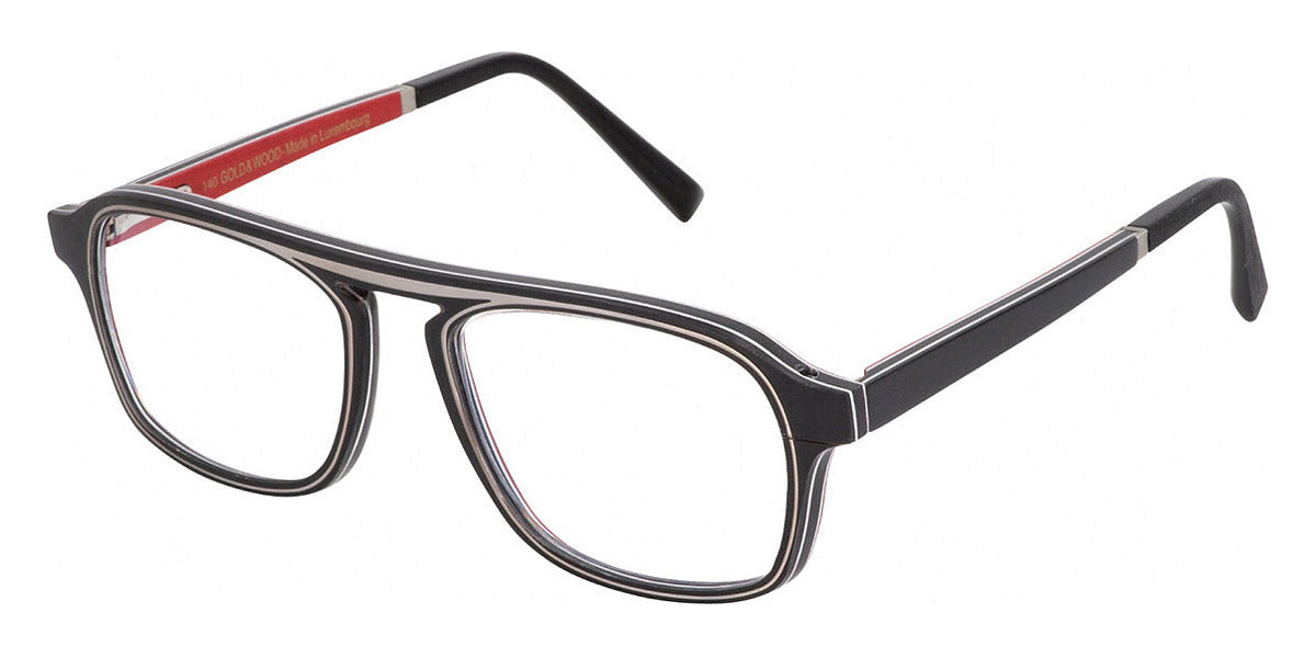 Gold & Wood® ERIS 01 G&W ERIS 01 60 52 - 60 - Graphywood/Ebony Tanganyika/Cherry Red Bolivar Eyeglasses